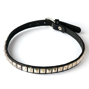 Vintage Leather Charm Gothic Spike Rivet Collar Pendant Necklaces