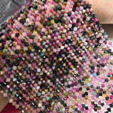 TOURMALINE faceted 4mm Loose Beads for DIY Jewelry Making