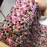 TOURMALINE faceted 4mm Loose Beads for DIY Jewelry Making