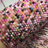TOURMALINE faceted 4mm Loose Beads for DIY Jewelry Making