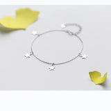 925 Silver 4 Star Bracelet Gift for Girls