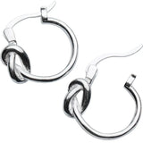 925 Silver Knot Shape Ear Clip Earrings for Women Girls Kids