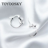 925 Silver Knot Shape Ear Clip Earrings for Women Girls Kids