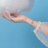 925 Silver Moonstone Bracelet Double Layer Bracelet for Women