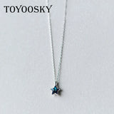 925 Silver Star Pendant Necklace with Cubic Zirconia