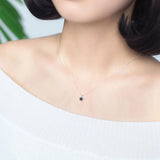 925 Silver Star Pendant Necklace with Cubic Zirconia