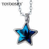 925 Silver Star Pendant Necklace with Cubic Zirconia