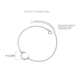 Moon Bracelet 925 Sterling Silver Women Fine Jewelry