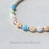 925 Sterling Silver Multicoloured Morganite Stone Bracelet