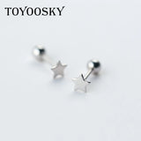 925 Silver Screw Stud Earrings Mini Minimalist Jewelry for Women Girls Kids
