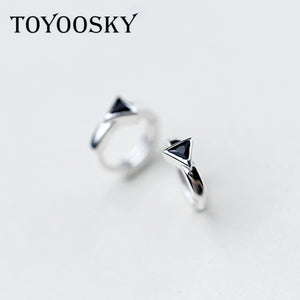 925 Sterling Silver Triangle Ear Clip Earrings