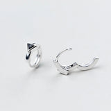 925 Sterling Silver Triangle Ear Clip Earrings