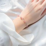 Strawberry Crystal Bracelet 925 Silver Jewelry