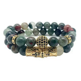 CZ Strand Bracelets Copper Jewelry Beaded Bangles