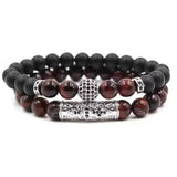CZ Strand Bracelets Copper Jewelry Beaded Bangles
