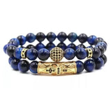 CZ Strand Bracelets Copper Jewelry Beaded Bangles