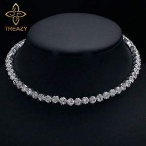 Bridal Crystal Rhinestone Choker Necklace Wedding Accessories