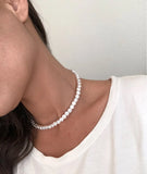 Bridal Crystal Rhinestone Choker Necklace Wedding Accessories
