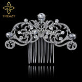 Crystal Wedding Hair Accessories Silver Floral Bridal Hair