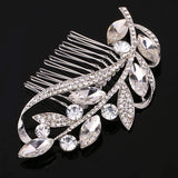 Floral Wedding Hair Accessories Crystal Bridal Hair Combs