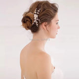 Crystal Pearl Flower Hair Comb Bridal Hair Pins