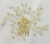 Crystal Pearl Flower Hair Comb Bridal Hair Pins
