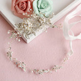 Bridal Hair Accessories Tiara Headband Pearl Crystal Flower Headband