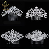 Pearl Crystal Floral Bridal Hair Combs Wedding Hair Jewelry