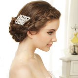 Pearl Crystal Floral Bridal Hair Combs Wedding Hair Jewelry