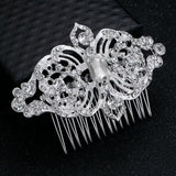 Pearl Crystal Floral Bridal Hair Combs Wedding Hair Jewelry