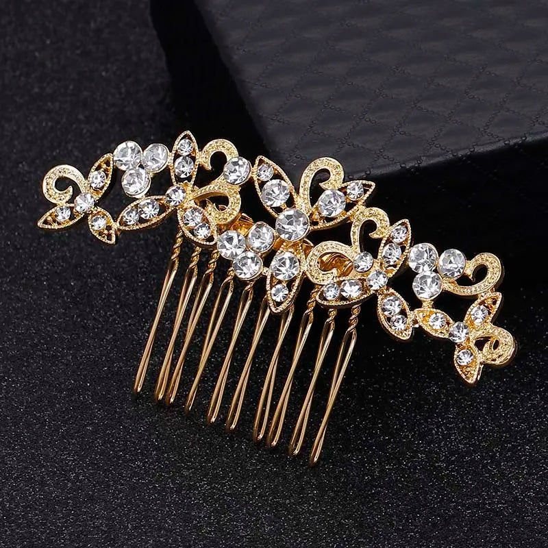 Crystal Pearls Hair Comb Bridal Hair Accessory