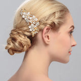 Crystal Pearls Hair Comb Bridal Hair Accessory