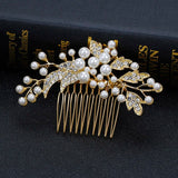 Crystal Pearls Hair Comb Bridal Hair Accessory