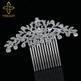 Leaf Crystal Wedding Hair Accessories Rhinestone Bridal Hair Combs Hairpins