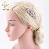 Leaf Crystal Wedding Hair Accessories Rhinestone Bridal Hair Combs Hairpins