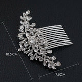 Leaf Crystal Wedding Hair Accessories Rhinestone Bridal Hair Combs Hairpins