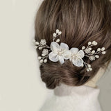 Pearl Beads Hair Combs Headwear Women Wedding
