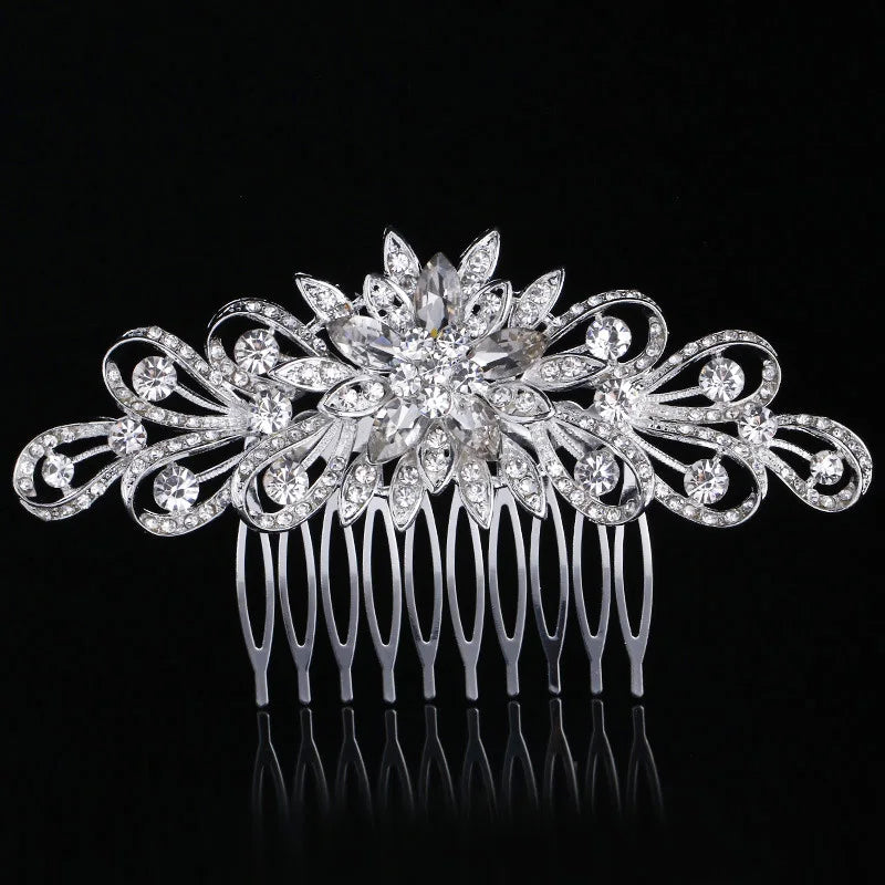Crystal Flower Bridal Hair Combs Wedding Hair Clips