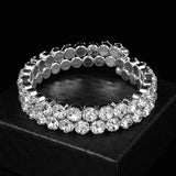 Crystal Open Cuff Bangle Bracelet for Women Wedding Jewelry Accessory
