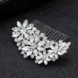 Silver Crystal Bridal Hair Combs for Women Wedding Prom Hair Jewelry
