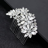 Silver Crystal Bridal Hair Combs for Women Wedding Prom Hair Jewelry