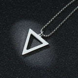Men's Geometric Triangle Pendant Necklace
