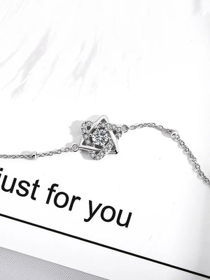 TS-DZ027 Sterling Silver Bear Necklace Pendant Women's Jewelry