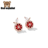 925 Silver Spain Version Bear Earrings
