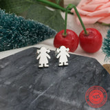 High 925 Sterling Silver Bear Earrings