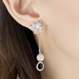 925 Sterling Silver Toss Bear Earrings