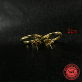 925 Silver Spain Bear Earrings, Cute Animal Design Jewelry