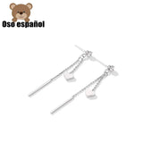 925 Sterling Silver Bear Earrings Spain Version