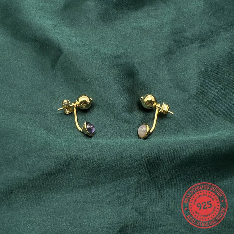 925 Silver Spain Bear Earrings Cute and Unique Design