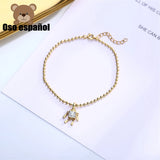 Spanish Bear Gemstone Pendant Necklace Bracelet